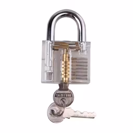 Transparent Clear Acrylic Padlock Practice Lock
