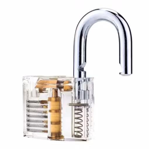 Transparent Clear Acrylic Padlock Practice Lock