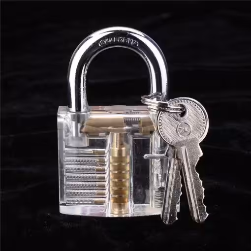 Transparent Clear Acrylic Padlock Practice Lock