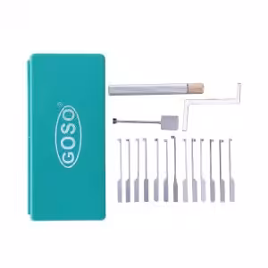 GOSO 14 Piece Dimple Lock Pick Set – Interchangeable Handle