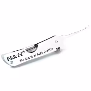 H&H Folding Lock Pick Set Pocket Locksmith Jackknife