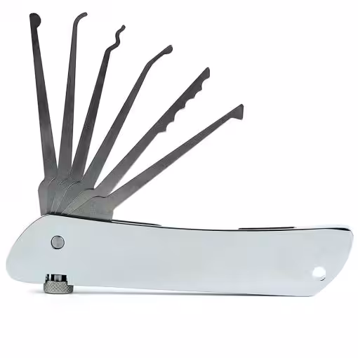 H&H Folding Lock Pick Set Pocket Locksmith Jackknife