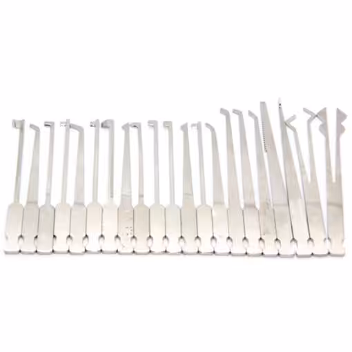 HUK 20 Lock Pick Set with LED – Interchangeable Handle