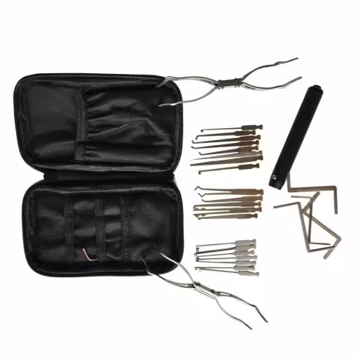 HUK 20 Lock Pick Set with LED – Interchangeable Handle
