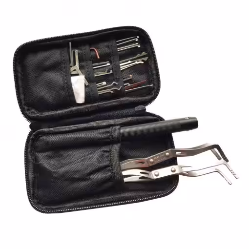 HUK 20 Lock Pick Set with LED – Interchangeable Handle