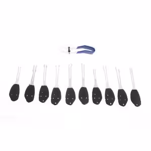 KLOM 10 Piece Wafer Lock Rake Pick Set