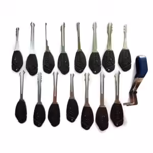 KLOM 15 Piece Wafer Lock Rake Pick Set