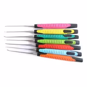 KLOM Premium 7 Pieces Hook Pick Set with Colored Handle