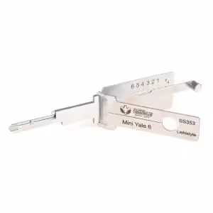 Lishi Style Abus Mini Yale 6 2-in-1 Decoder and Pick for 6-Pin Keyway Cylinders Lishi Style Abus Mini Yale 6 2-in-1 Decoder and Pick for 6-Pin Keyway Cylinders